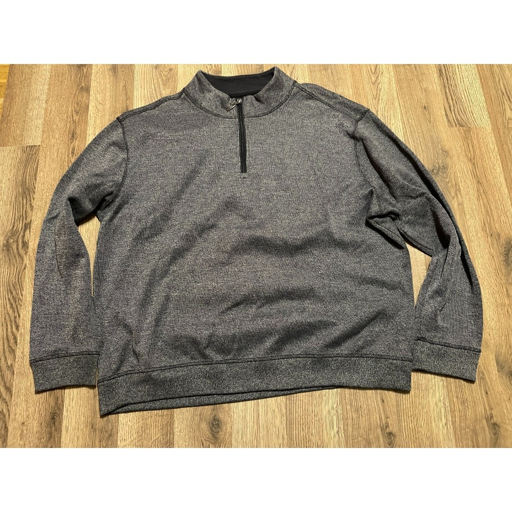Paradise Collection Sweater, Men's Size XL, Gray, 1/4 Zip, Pullover